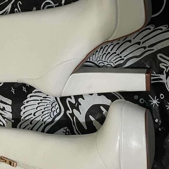 AZALEA WANG white platform boots - Picture 3 of 4